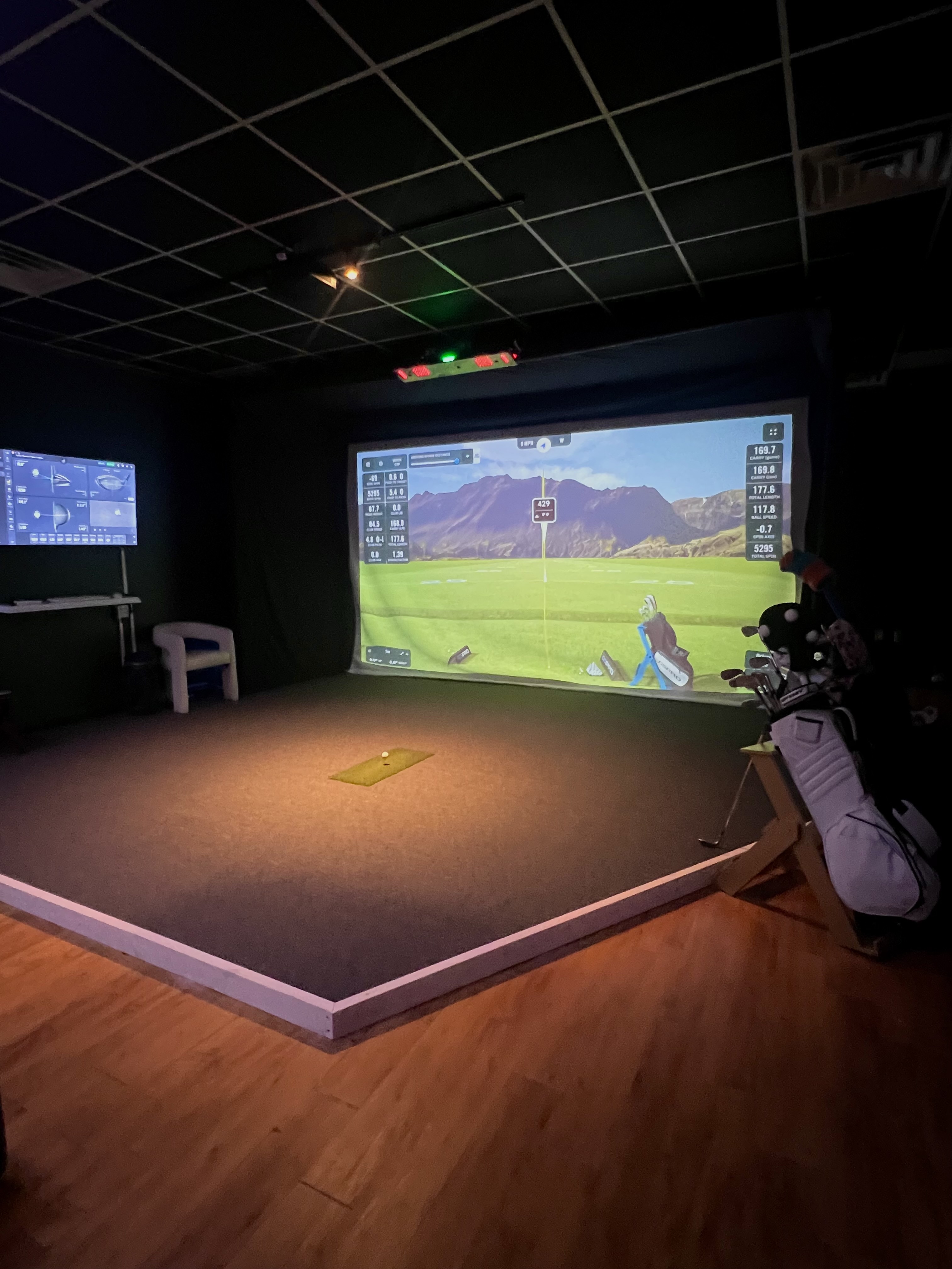 Golf simulation setup at Future Country Club